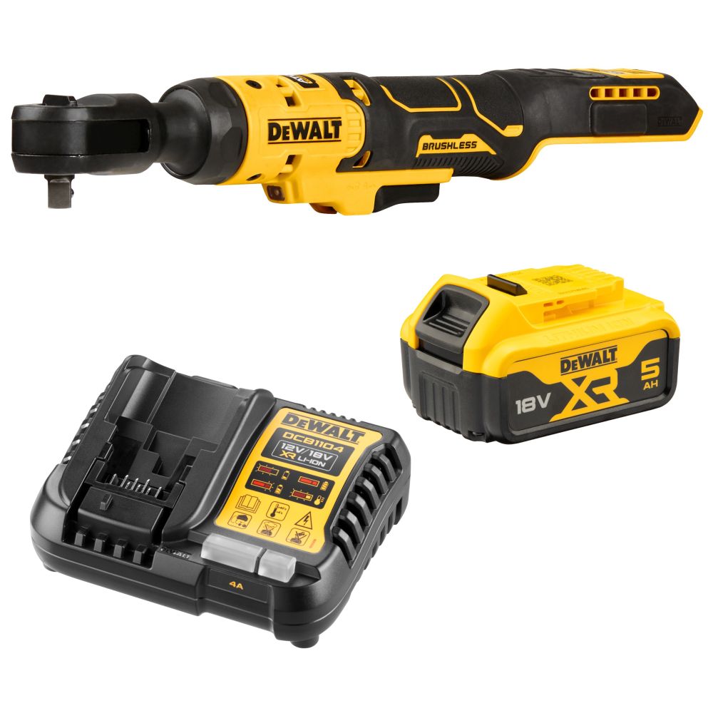 Аккумуляторный угловой гайковерт DEWALT DCF513P1